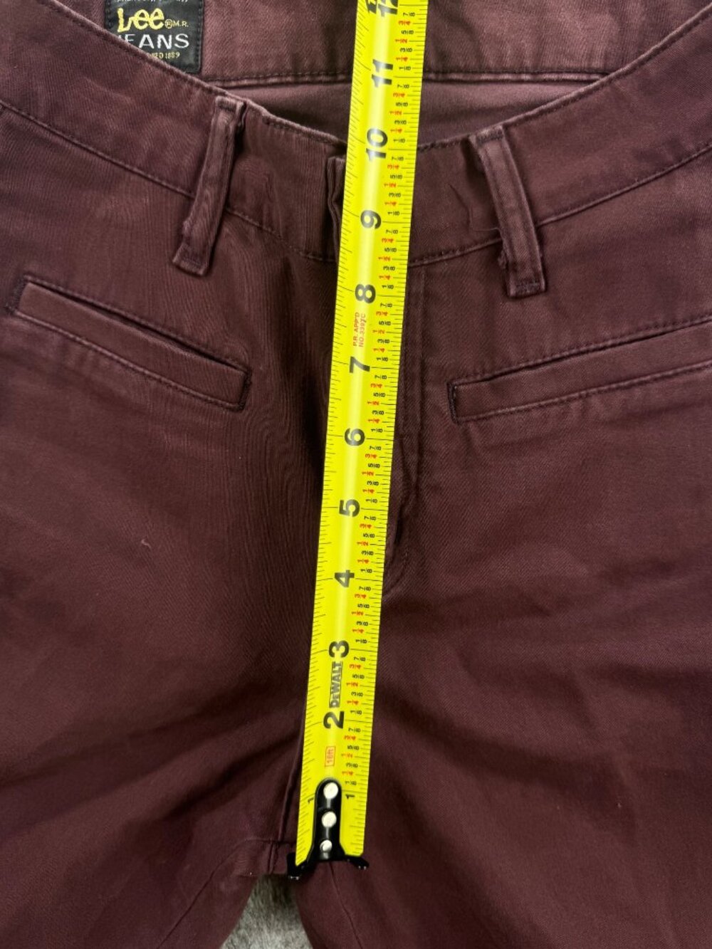 Lee Jeans Womens Welt Pocket Bareback Pants Brown Stretch Straight Leg Sz 28-33 - Picture 7 of 13